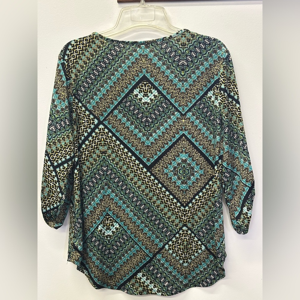 Notations Multicolor Geometric Blouse - Picture 2 of 3